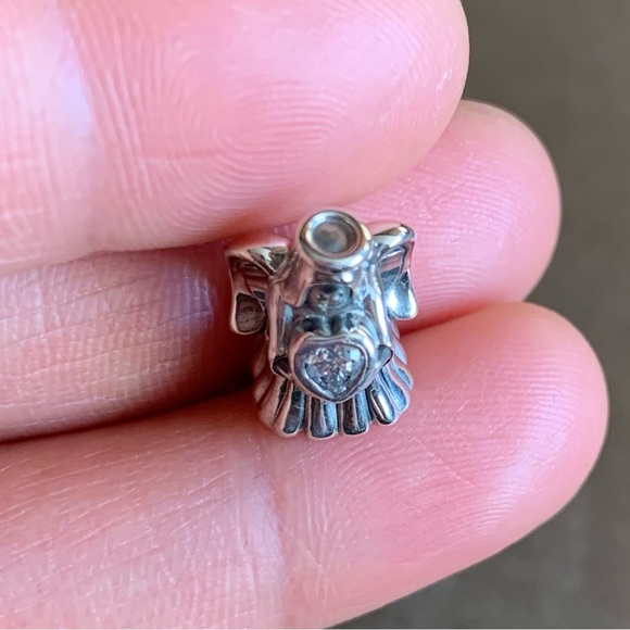 NWT Retired Pandora Angel of Love Silver Charm With Heart Shaped Clear Zirconia - Picture 9 of 12